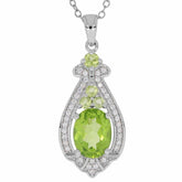 Sterling Silver Semi Mount Pendants Setting OV 9X7mm - Syzjewelry